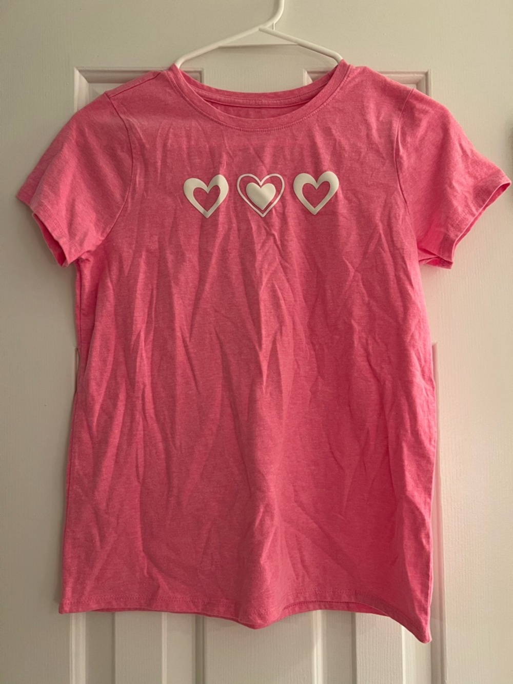 Cat & Jack Pink Short Sleeve Tee with Heart Trio